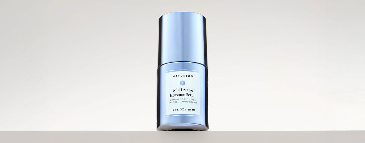 Naturium Exosomes Skincare Bottle on a shelf