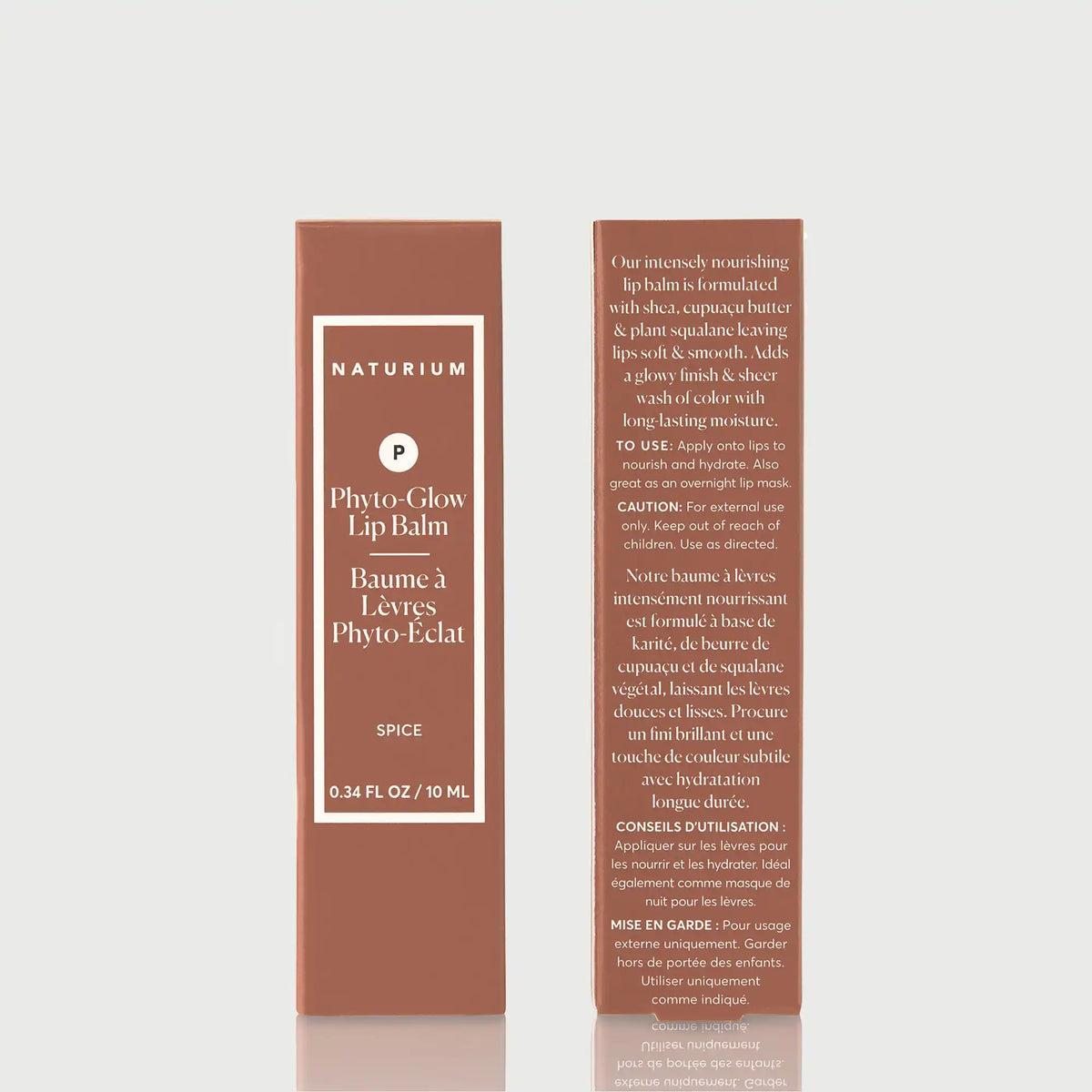 Phyto-Glow Lip Balm — NATR-60113-PhytoGlow-Spice-UC-Front-Back-bonebkgd.webp